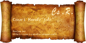 Csuri Renátó névjegykártya