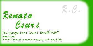 renato csuri business card